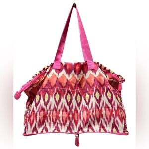 NWT Chico's Vibrant Pink and Red Patterned Tote